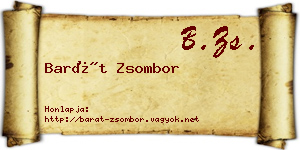 Barát Zsombor névjegykártya